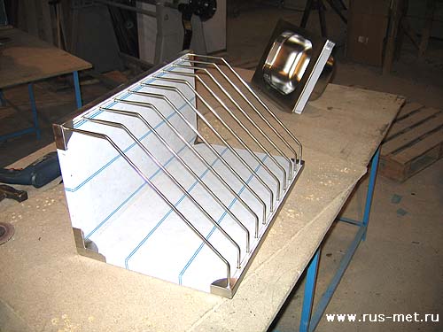 Русметалтехника - Полка для досок и крышек из нержавеющей стали